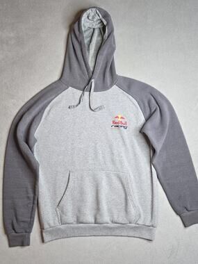Red Bull Racing Formula 1 F1 Team Two Tone Grey Raglan Pullover Hoodie Size M